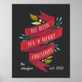 Festive Tidings | Persoonlijke kerstfeestdag Poster (Voorkant)