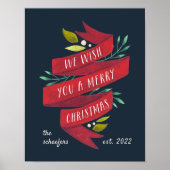 Festive Tidings | Persoonlijke kerstfeestdag Poster (Voorkant)