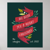 Festive Tidings | Persoonlijke kerstfeestdag Poster (Voorkant)