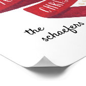 Festive Tidings | Persoonlijke kerstfeestdag Poster (Hoek)