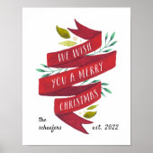 Festive Tidings | Persoonlijke kerstfeestdag Poster (Voorkant)