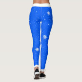 Festive Traditional Snowflakes on BRIGHT BLUE Leggings (Achterkant)