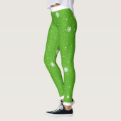 Festive Traditional Snowflakes on LIGHT GREEN Leggings (Links)