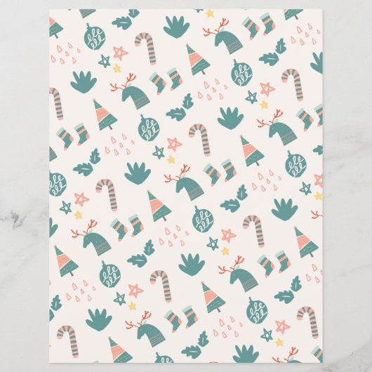 Festive Tree & Background, kerstboomverkoop Flyer (Achterkant)