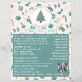 Festive Tree & Background, kerstboomverkoop Flyer (Voorkant)