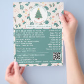 Festive Tree & Background, kerstboomverkoop Flyer (Hand)