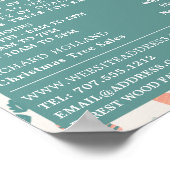 Festive Tree & Background, kerstboomverkoop Poster (Hoek)