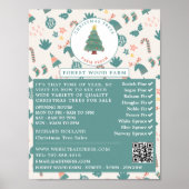 Festive Tree & Background, kerstboomverkoop Poster (Voorkant)