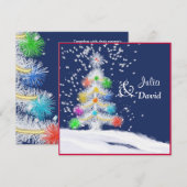 Festive Tree Holiday Weddenschap Kaart (Voorkant / Achterkant)