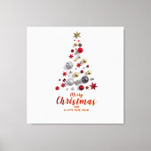 “Festive Tree in Snow”  Canvas Afdruk (Voorkant)