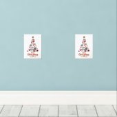 “Festive Tree in Snow” Muurkunst Sets (Houten vloer)