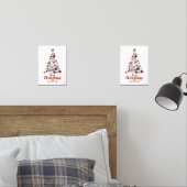 “Festive Tree in Snow” Muurkunst Sets (Slaapkamer)
