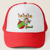 Festive Tree Ornament en Elf Kerstmis Trucker Pet (Voorkant)