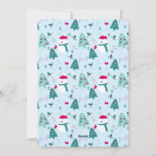 Festive Trees and Heartwarming Holiday Message Feestdagenkaart (Achterkant)