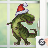 Festive TRex Window Cling Raamsticker (Huis)