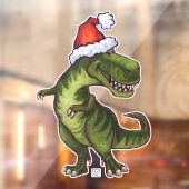 Festive TRex Window Cling Raamsticker (Vel 2)