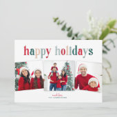 Festive Trio Prettige feestdagen Red/Green typogra (Staand voorkant)