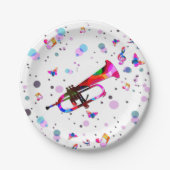 Festive Trumpet Papieren Bordje (Voorkant)