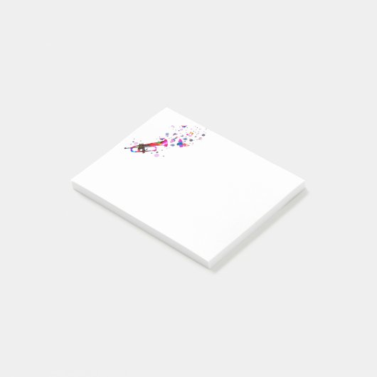 Festive Trumpet Post-it® Notes (Schuin)