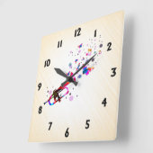 Festive Trumpet Vierkante Klok (Hoek)