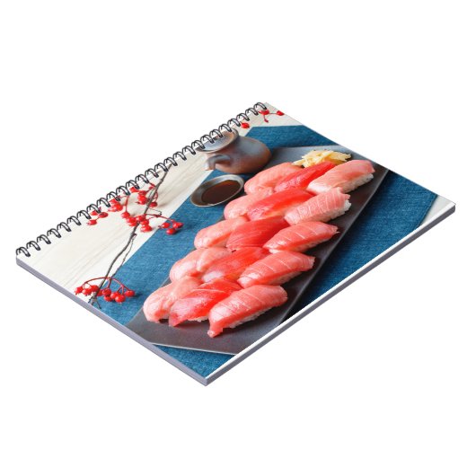 Festive Tuna Sushi Platter Notebook Notitieboek (Linkerzijde)