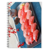 Festive Tuna Sushi Platter Notebook Notitieboek (Voorkant)