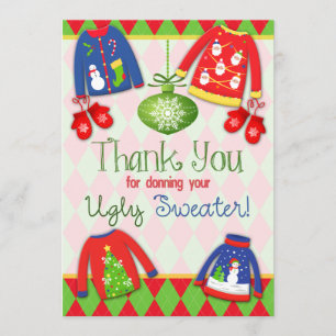 Festive Ugly kerstSweater Party Bedankt