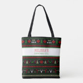 Festive Ugly kerstSweater Tote Bag (Achterkant)