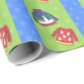Festive Ugly Sweater Holiday Wrapping Paper Cadeaupapier (Rol Hoek)