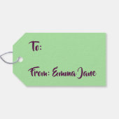 Festive Ukulele Bows and Berries Merry Kerstmis Cadeaulabel (Achterkant Horizontaal)