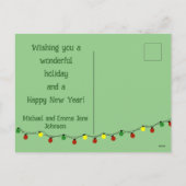 Festive Ukulele Happy Kerstkerst Feestdagenkaart (Achterkant)