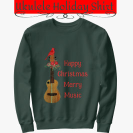 Festive Ukulele Happy Kerstmis Merry Music Sweats Trui