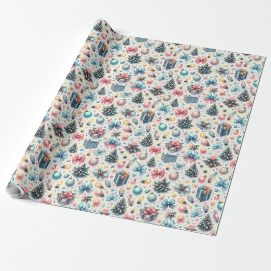 Festive Vakantie-opvulpapier Cadeaupapier (Uitgerold)