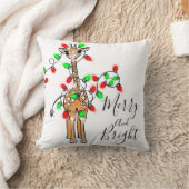 Festive-vakantiegiraf, rood-groen-rimpellicht kussen (Deken)