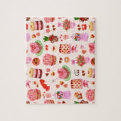 Festive Valentijnsdag Sweets, Cakes en desserts Legpuzzel (Verticaal)
