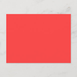 Festive Vibrant Coral Background Color Briefkaart