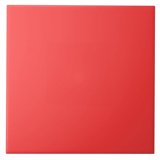 Festive Vibrant Coral Background Color Tegeltje (Voorkant)