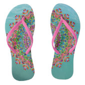 Festive Vibrant Mandala Teenslippers (Voetbed)