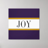Festive Vibrant Paars White Kerstmis Tekst Canvas Afdruk (Voorkant)