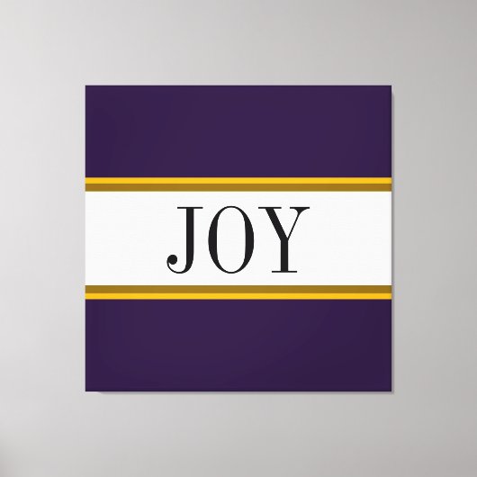 Festive Vibrant Paars White Kerstmis Tekst Canvas Afdruk (Voorkant)