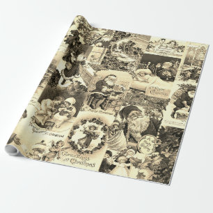 Festive  Victoriaans kerstkerstkerstkerstbekkencol Cadeaupapier