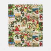 Festive  Victoriaans kerstkerstkerstkerstbekkencol Fleece Deken (Voorkant)