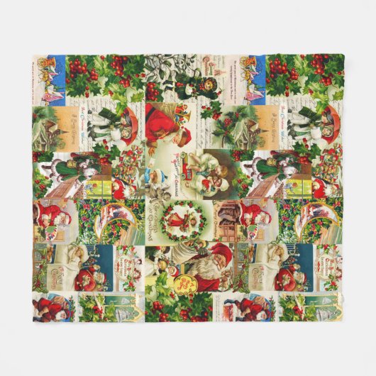 Festive  Victoriaans kerstkerstkerstkerstbekkencol Fleece Deken (Voorkant (Horizontaal))
