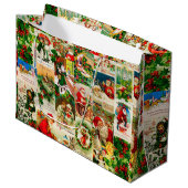 Festive  Victoriaans kerstkerstkerstkerstbekkencol Groot Cadeauzakje (Voorkant Gekanteld)