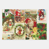 Festive  Victoriaans kerstkerstkerstkerstbekkencol Inpakpapier Vel (Voorkant 2)