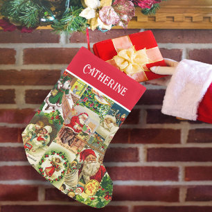 Festive  Victoriaans kerstkerstkerstkerstbekkencol Kleine Kerstsok