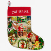 Festive Victoriaans kerstkerstkerstkerstbekkencol Kleine Kerstsok (Voorkant)