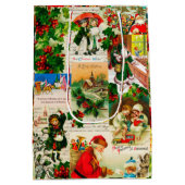 Festive  Victoriaans kerstkerstkerstkerstbekkencol Medium Cadeauzakje (Achterkant)