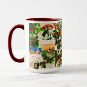 Festive Victoriaans kerstkerstkerstkerstbekkencol Mok (Links)