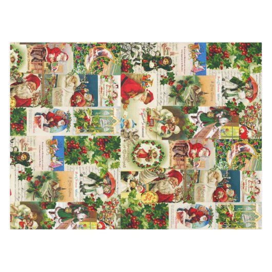 Festive  Victoriaans kerstkerstkerstkerstbekkencol Tafelkleed (Voorkant (Horizontaal))